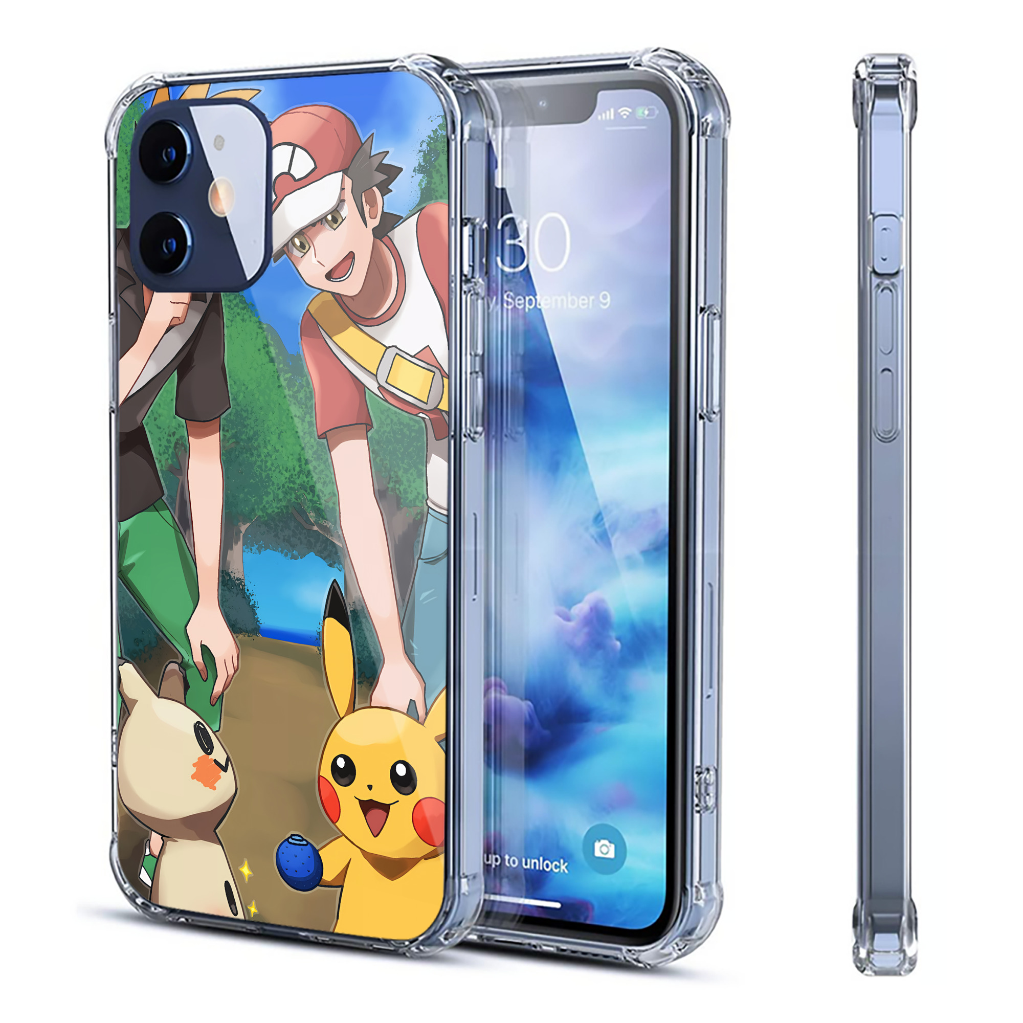 （画像用） ポケットモンスター Pokémon 【iPhone 12シリーズ対応】透明スマホケース（クリアソフトケース）